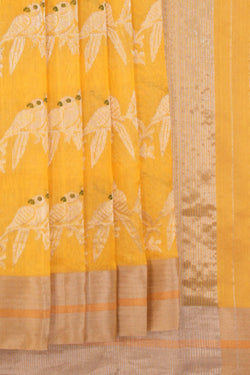 Image of Chanderi Yellow Saree