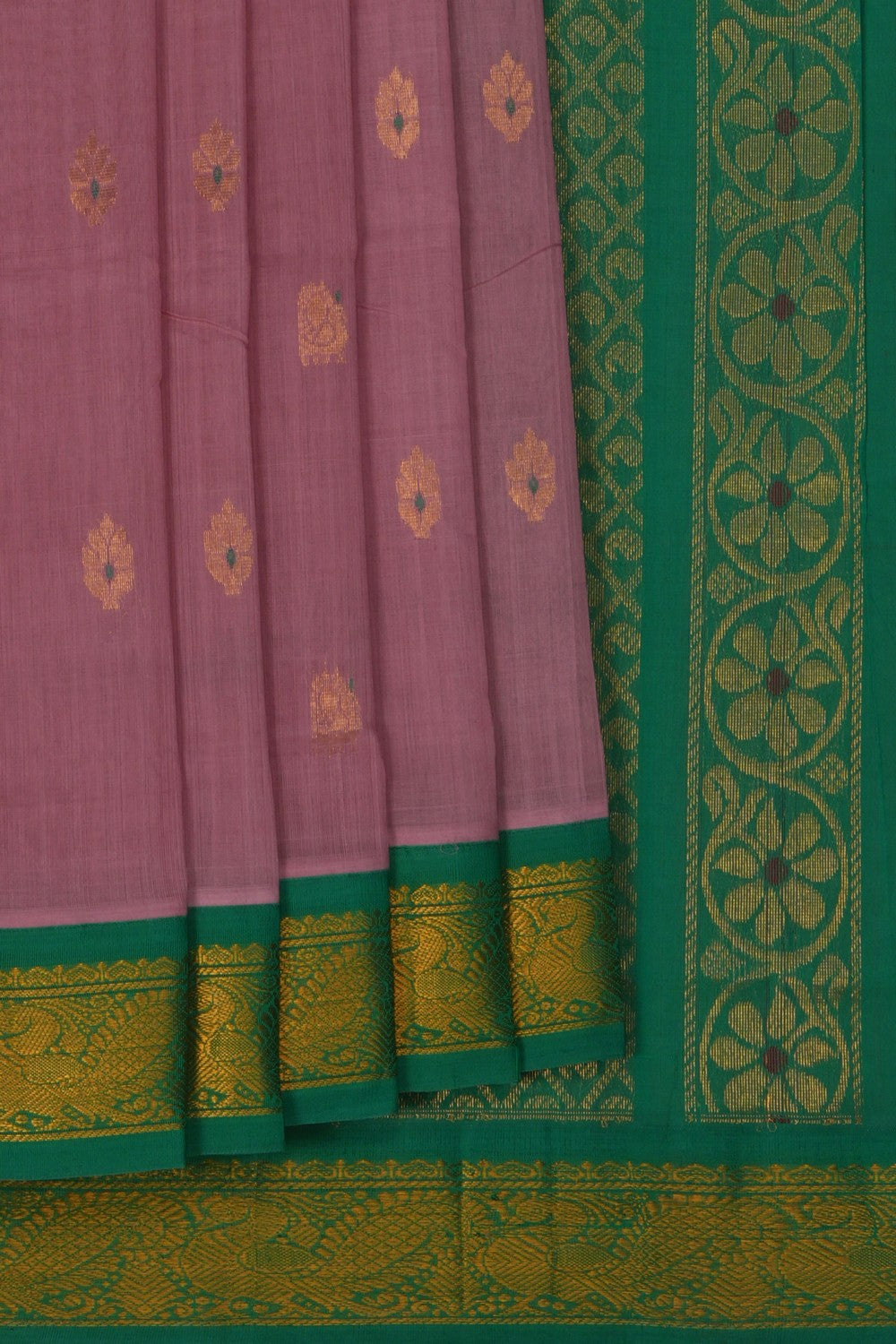Image of South Cotton Silk Onion Pink Saree