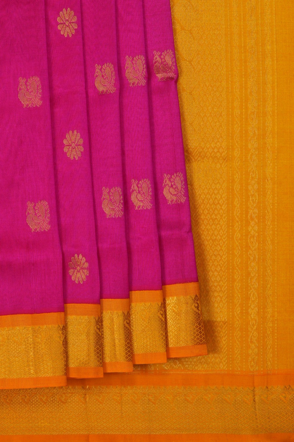 Image of South Cotton Silk Pink Saree