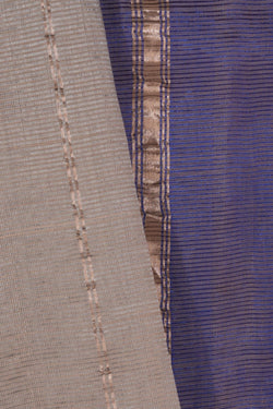 Image of Mangalgiri Silk Grey Saree