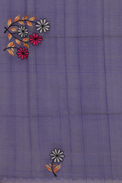 Image of Mangalgiri Silk Grey Saree