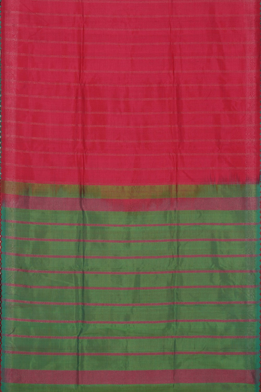 Mangalgiri Silk Red Saree