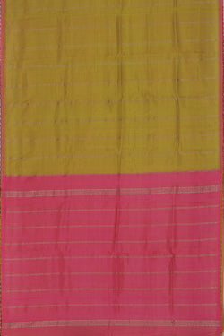 Image of Mangalgiri Silk Green Saree