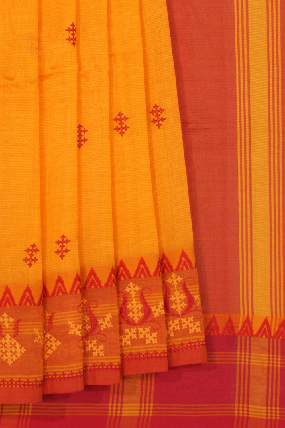 Kasuti Embroidery Mangalgiri Silk Saree