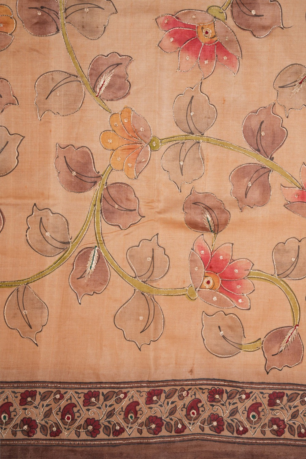 Tussar Silk Embroidery Saree