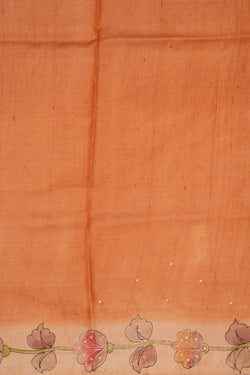 Image of Tussar Silk Embroidery Saree