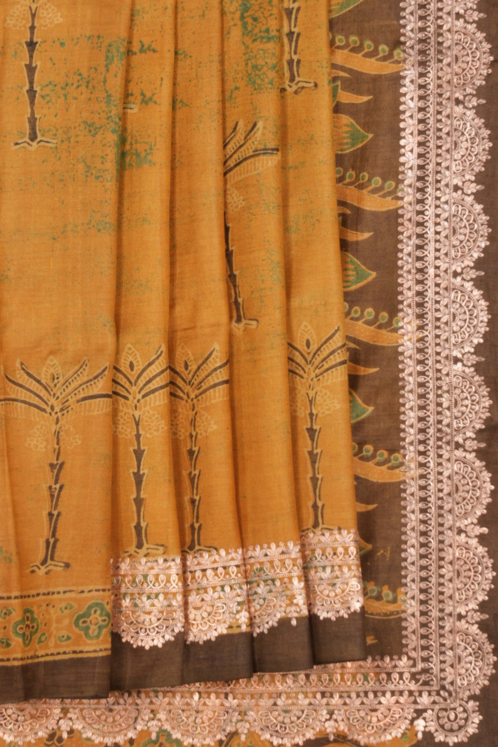 Tussar Silk Embroidery Saree