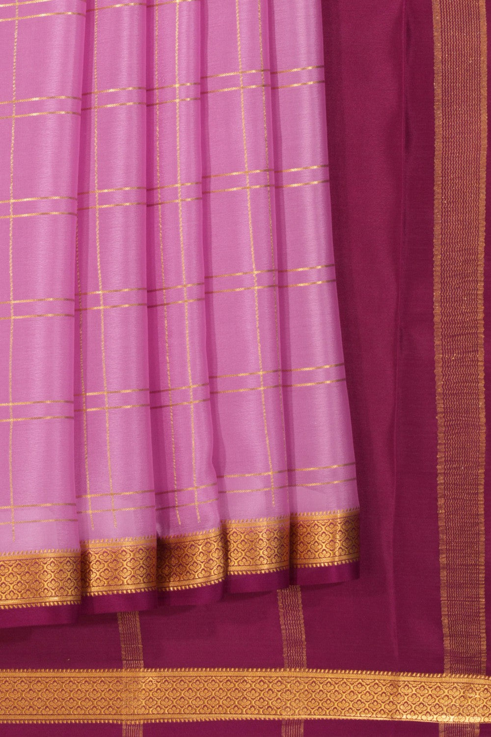 Mysore Binny Crepe Silk Kattam Saree