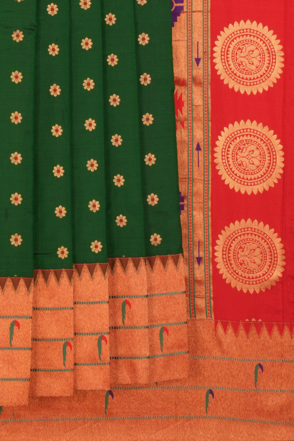 Paithani Silk Green Saree