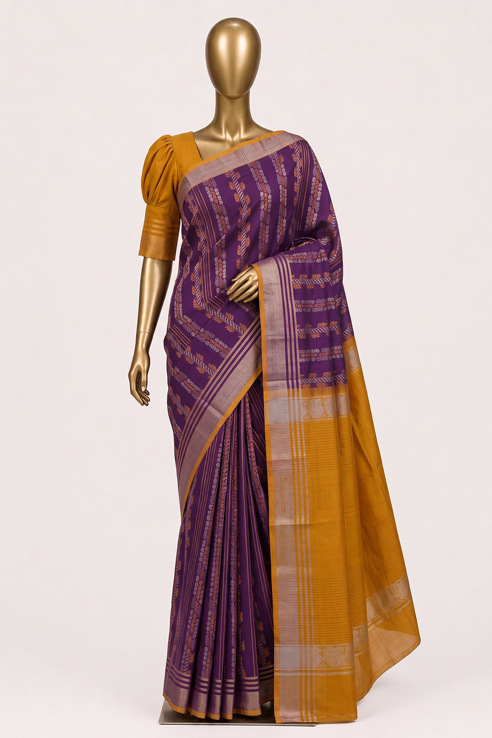 Image of Violet Uppada Silk Saree