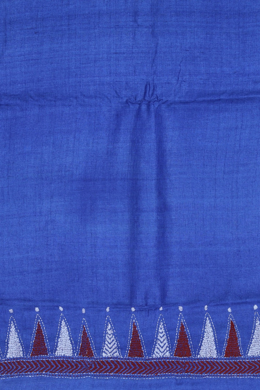 Image of Tussar Silk Kantha Stitch Saree