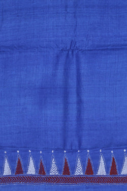 Image of Tussar Silk Kantha Stitch Saree