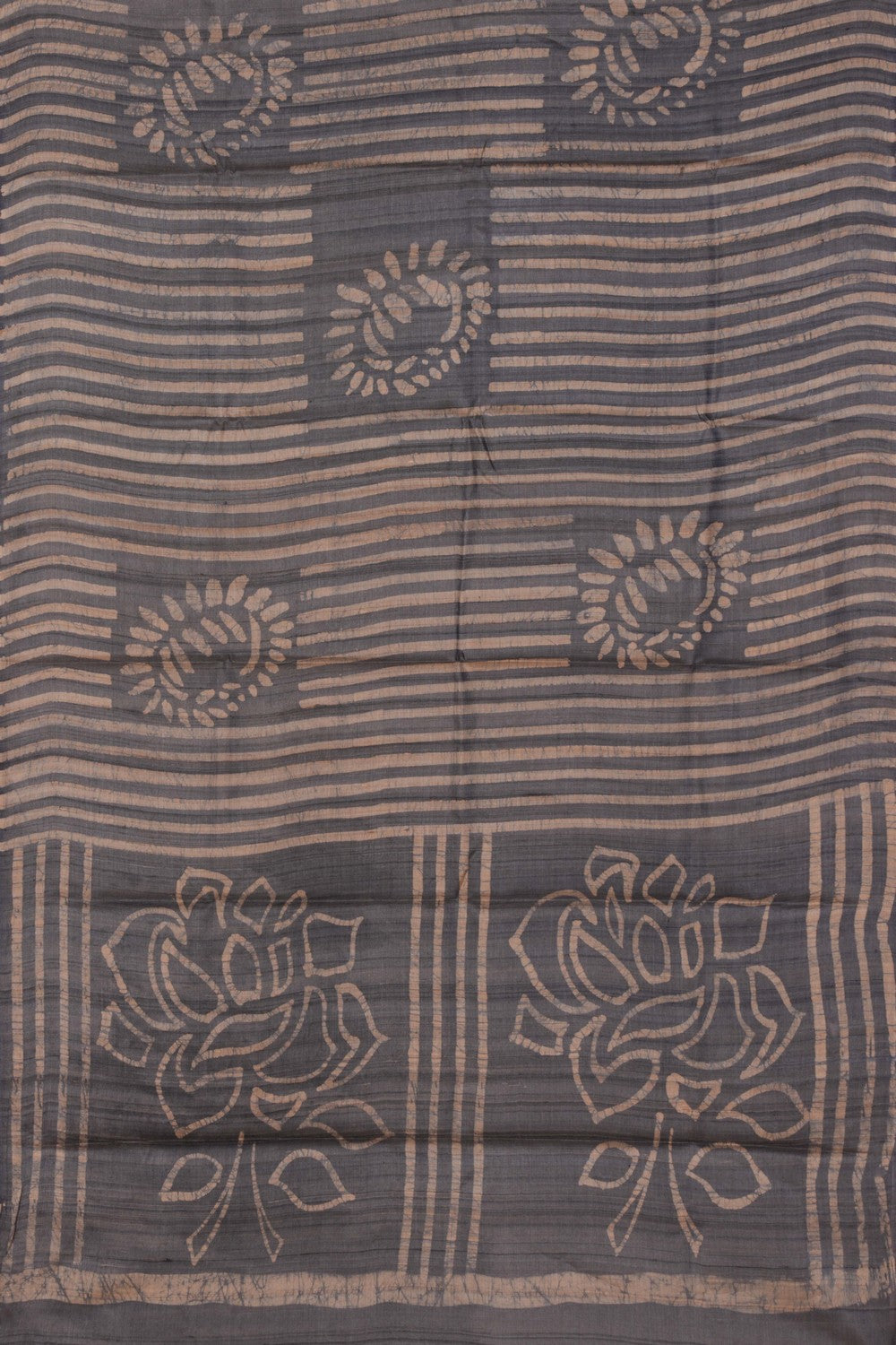 Tussar Silk Grey Saree