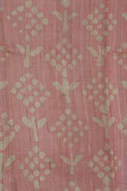 Image of Tussar Silk Peach Saree