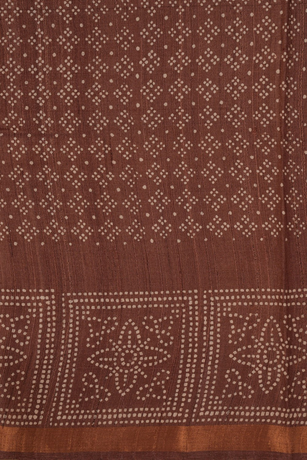 Tussar Silk Brown Saree