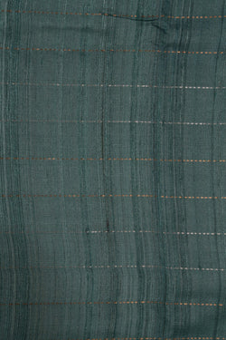 Image of Tussar Silk Teal Green Saree