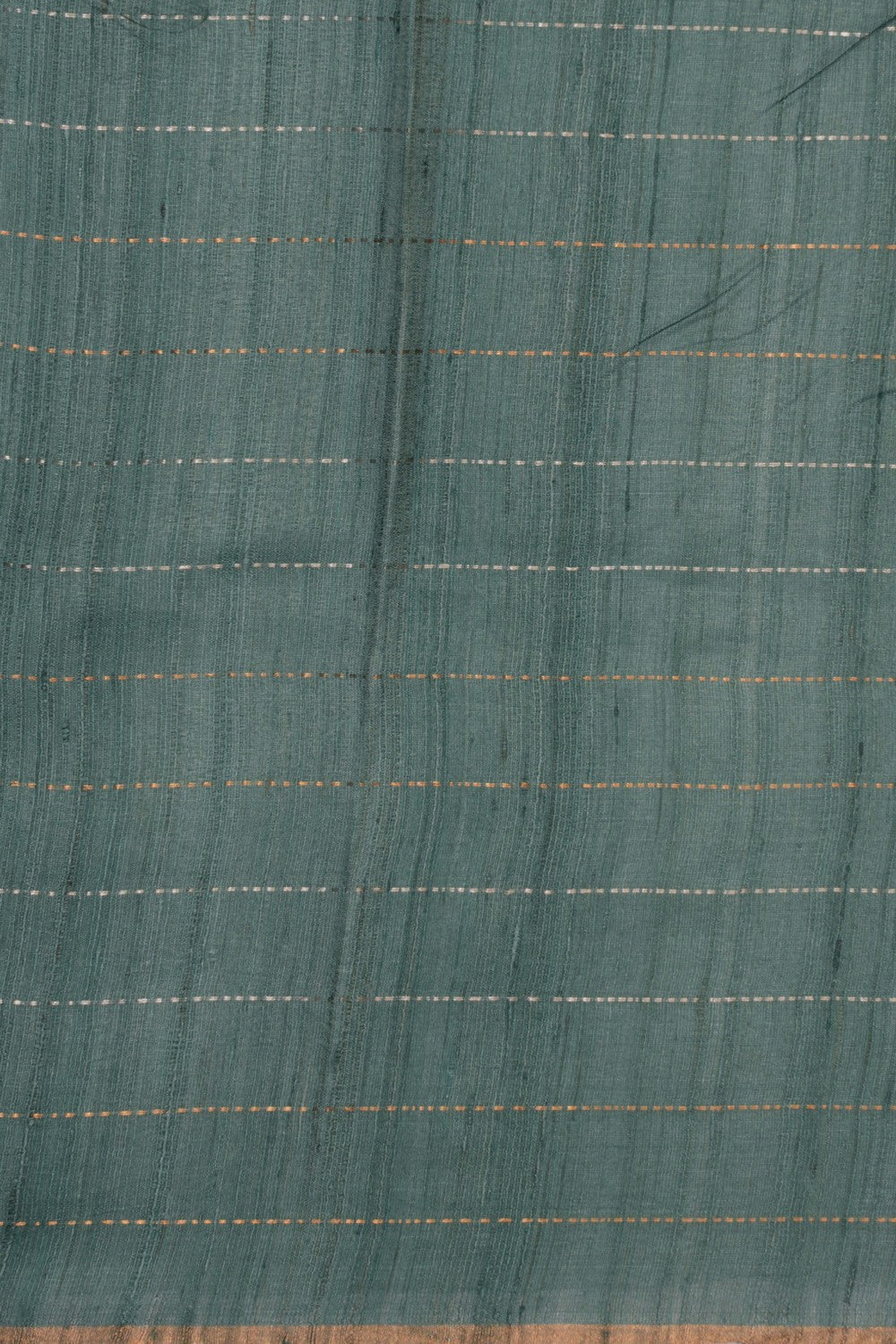 Tussar Silk Teal Green Saree