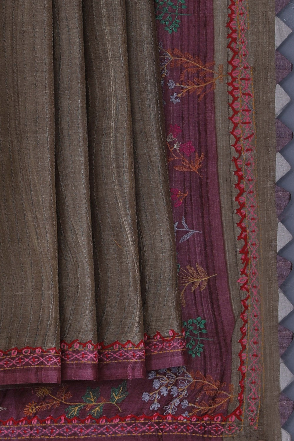 Image of Tussar Silk Beige Saree