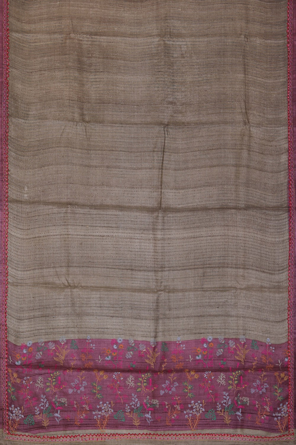 Tussar Silk Beige Saree