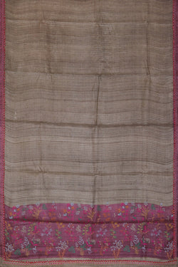 Image of Tussar Silk Beige Saree