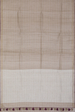 Image of Tussar Silk Beige Saree