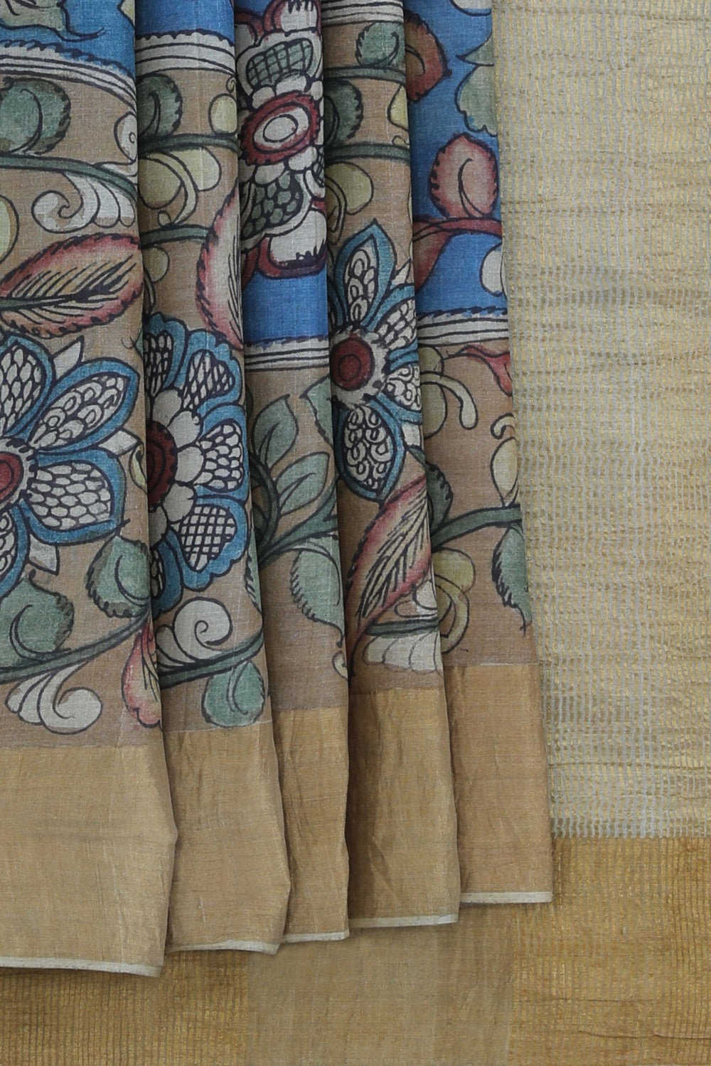 Kalamkari Hand-Painted Saree