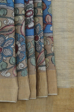 Image of Kalamkari Hand-Painted Saree