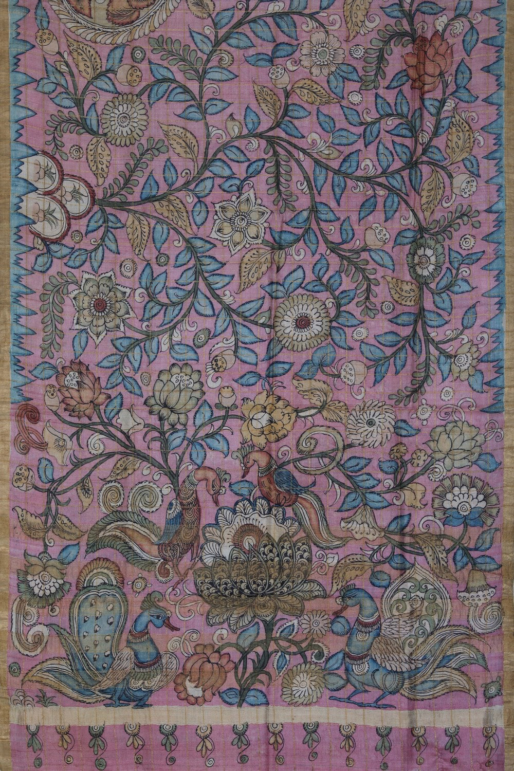 Kalamkari Hand-Painted Saree