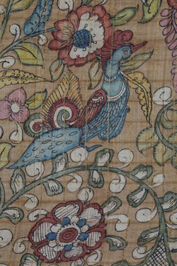 Image of Kalamkari Hand-Painted Saree