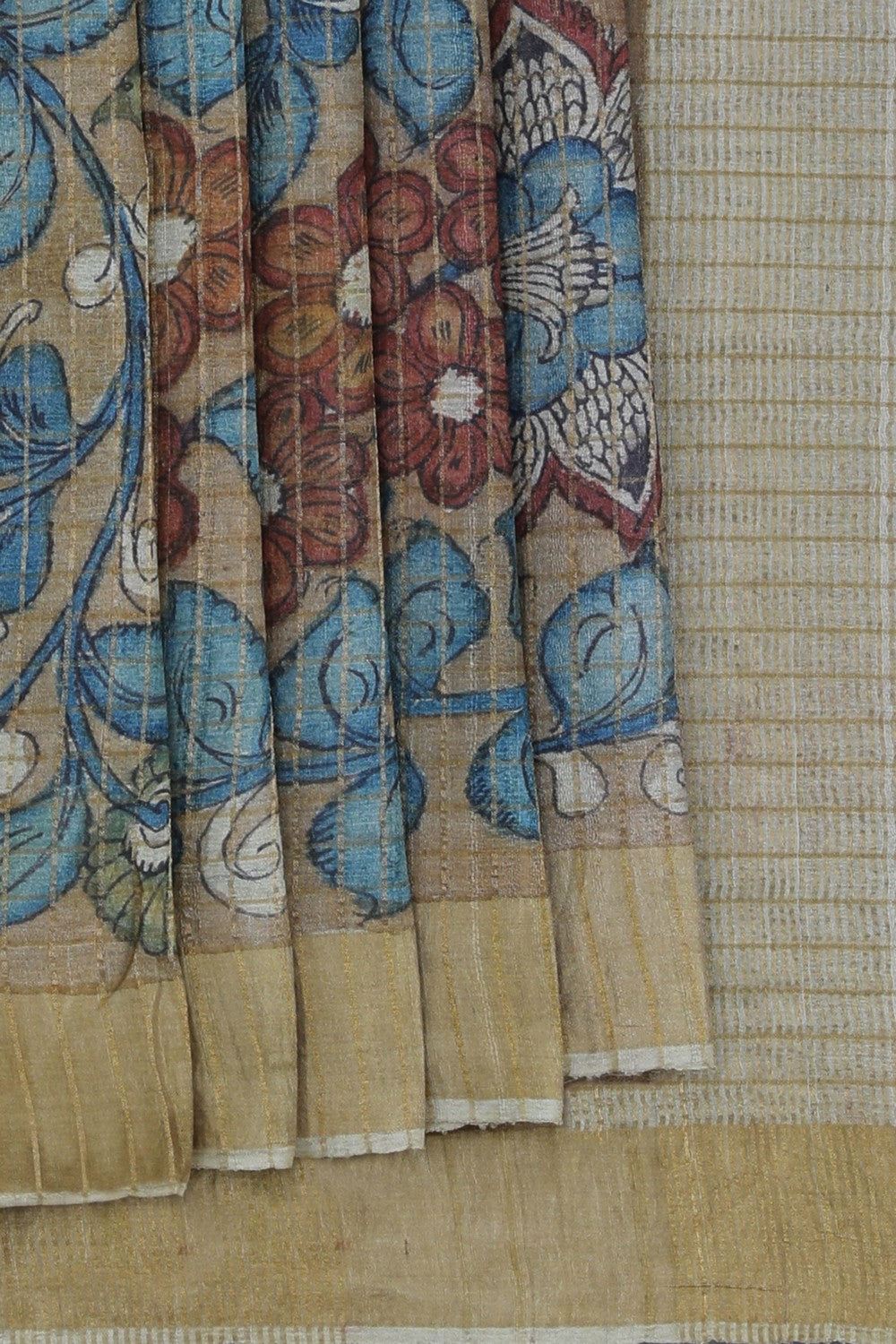 Kalamkari Hand-Painted Saree