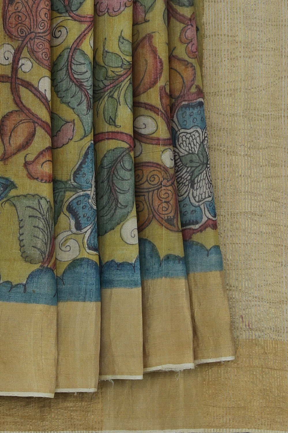 Kalamkari Hand-Painted Saree