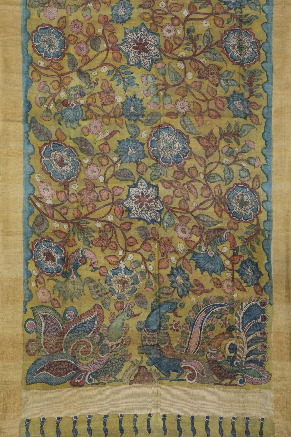 Kalamkari Hand-Painted Saree