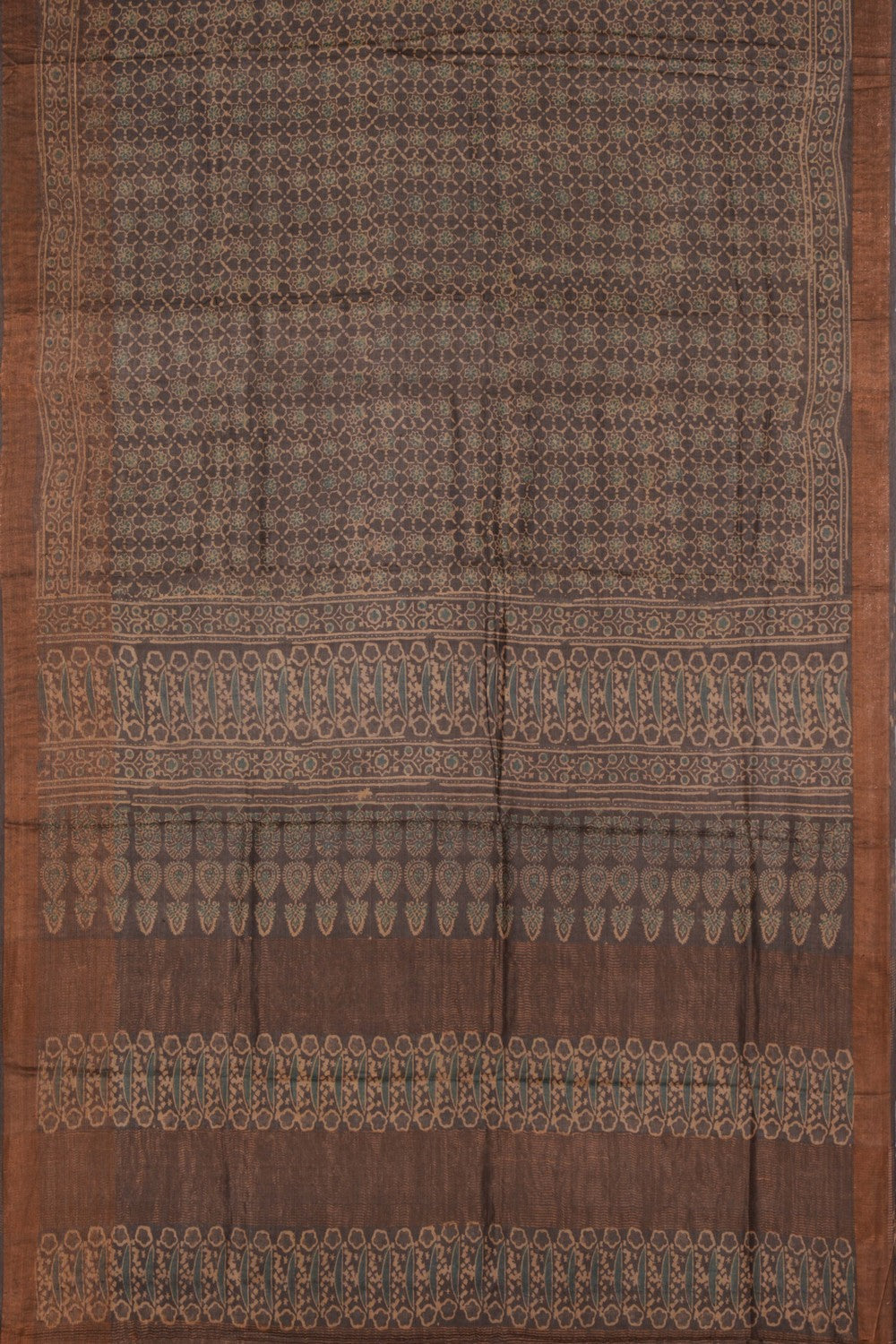 Tussar Silk Grey Saree