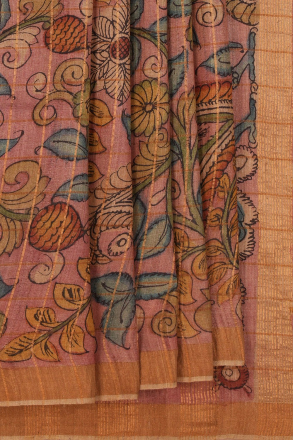 Kalamkari Hand-Painted Saree