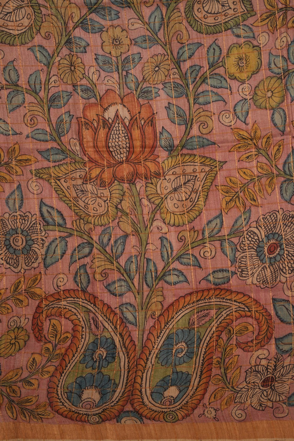 Kalamkari Hand-Painted Saree