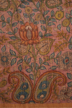 Image of Kalamkari Hand-Painted Saree