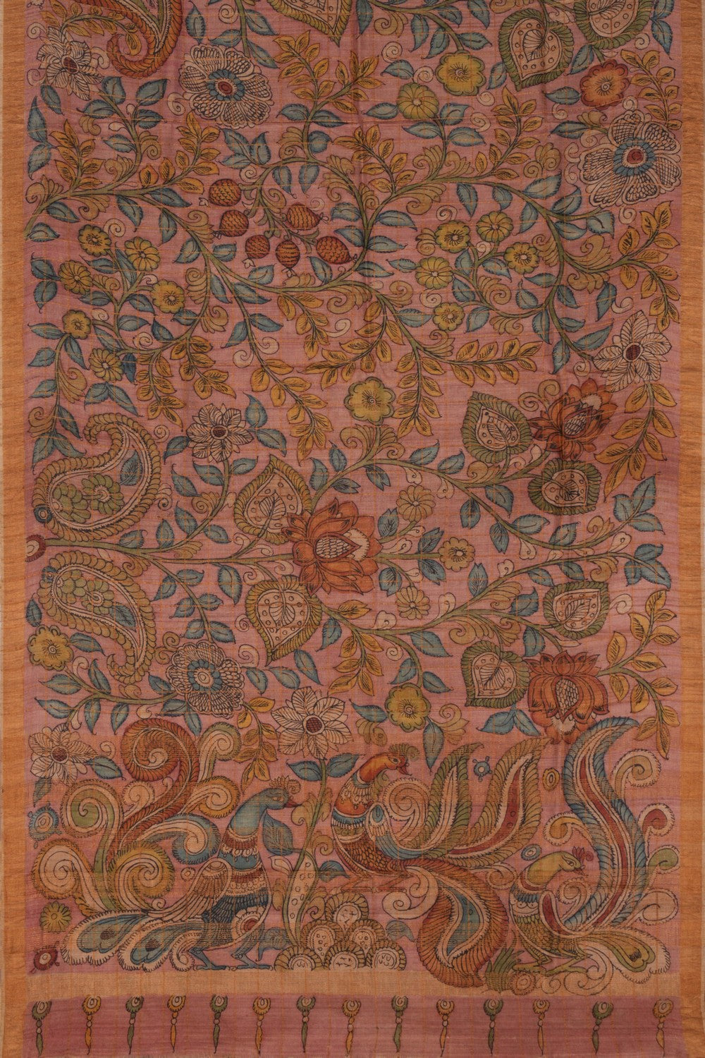 Kalamkari Hand-Painted Saree