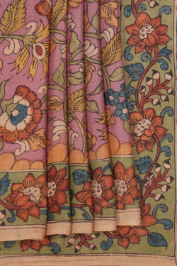 Image of Kalamkari Hand-Painted Saree