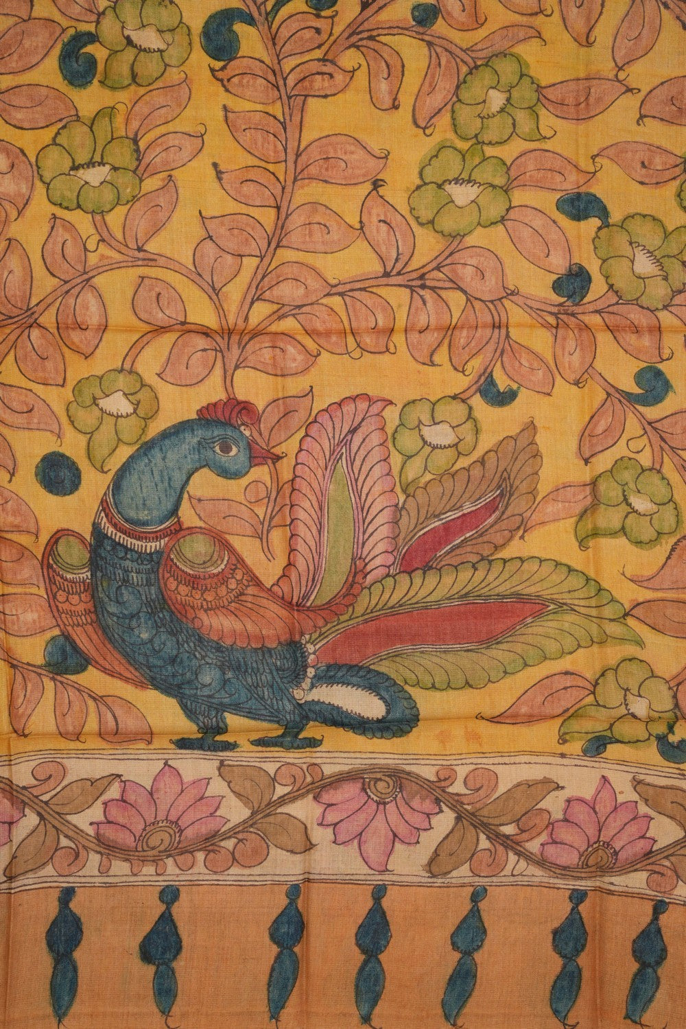 Tussar Silk Kalamkari Dupatta