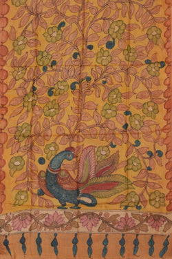 Image of Tussar Silk Kalamkari Dupatta