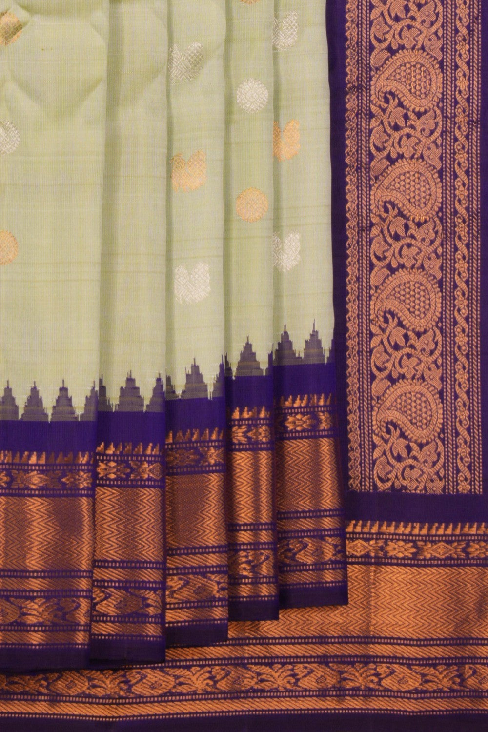 Gadwal Silk Sea Green Saree