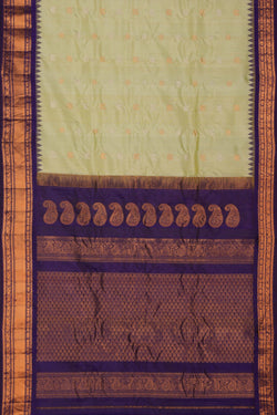 Image of Gadwal Silk Sea Green Saree