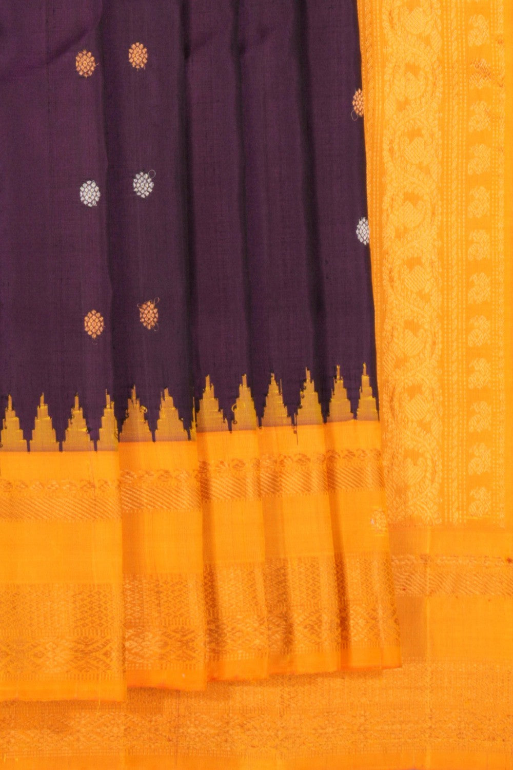 Gadwal Silk Violet Saree