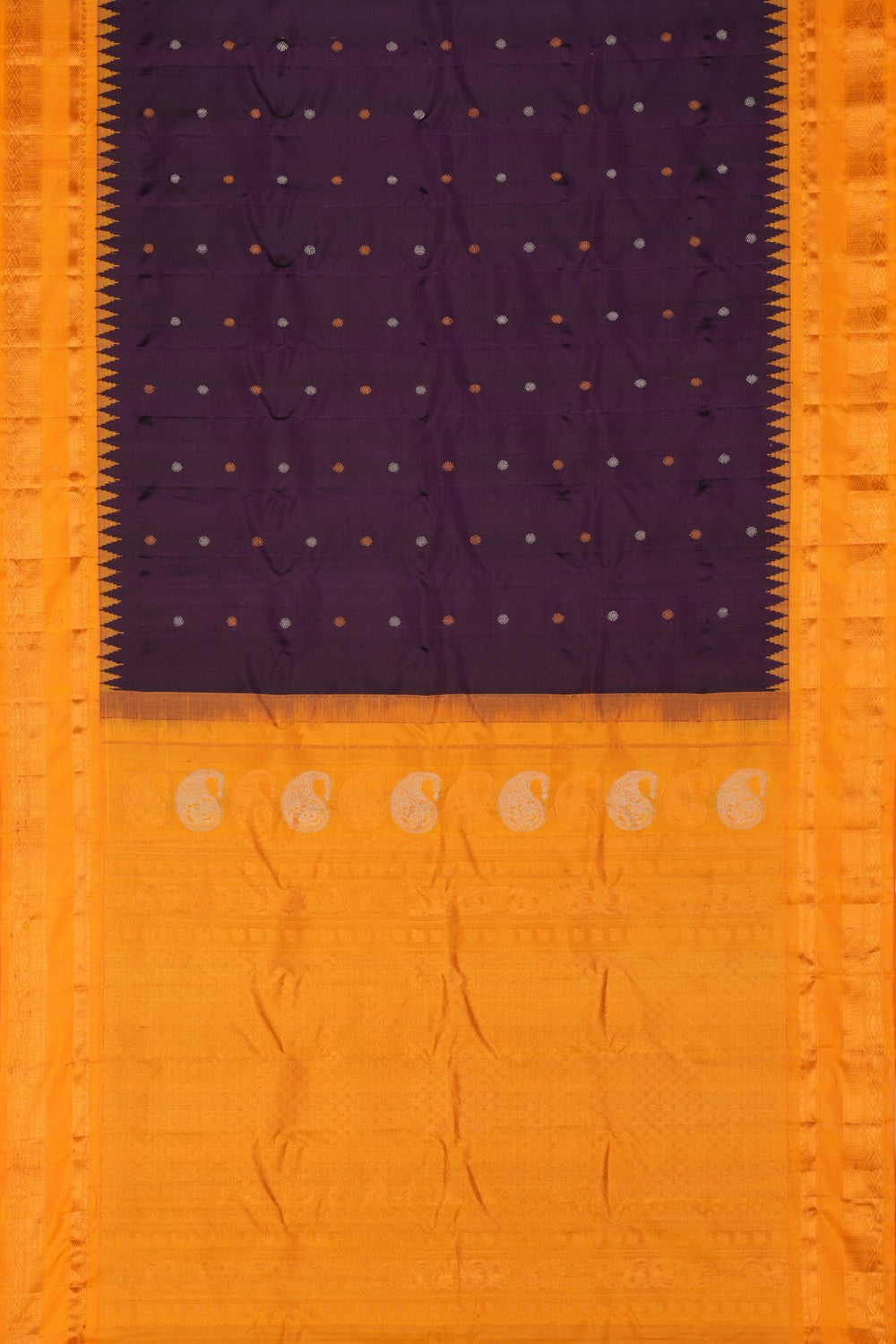 Gadwal Silk Violet Saree