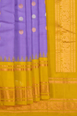 Image of Gadwal Silk Purple Saree