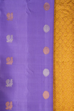 Image of Gadwal Silk Purple Saree