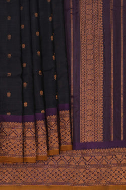 Image of Gadwal Cotton Silk Grey Saree