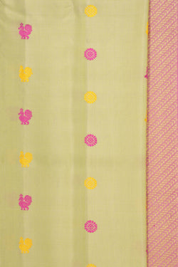 Image of Gadwal Silk Mint Green Saree