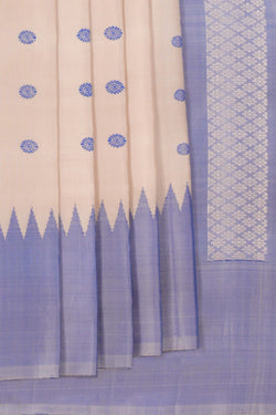 Image of Gadwal Silk Cream Saree