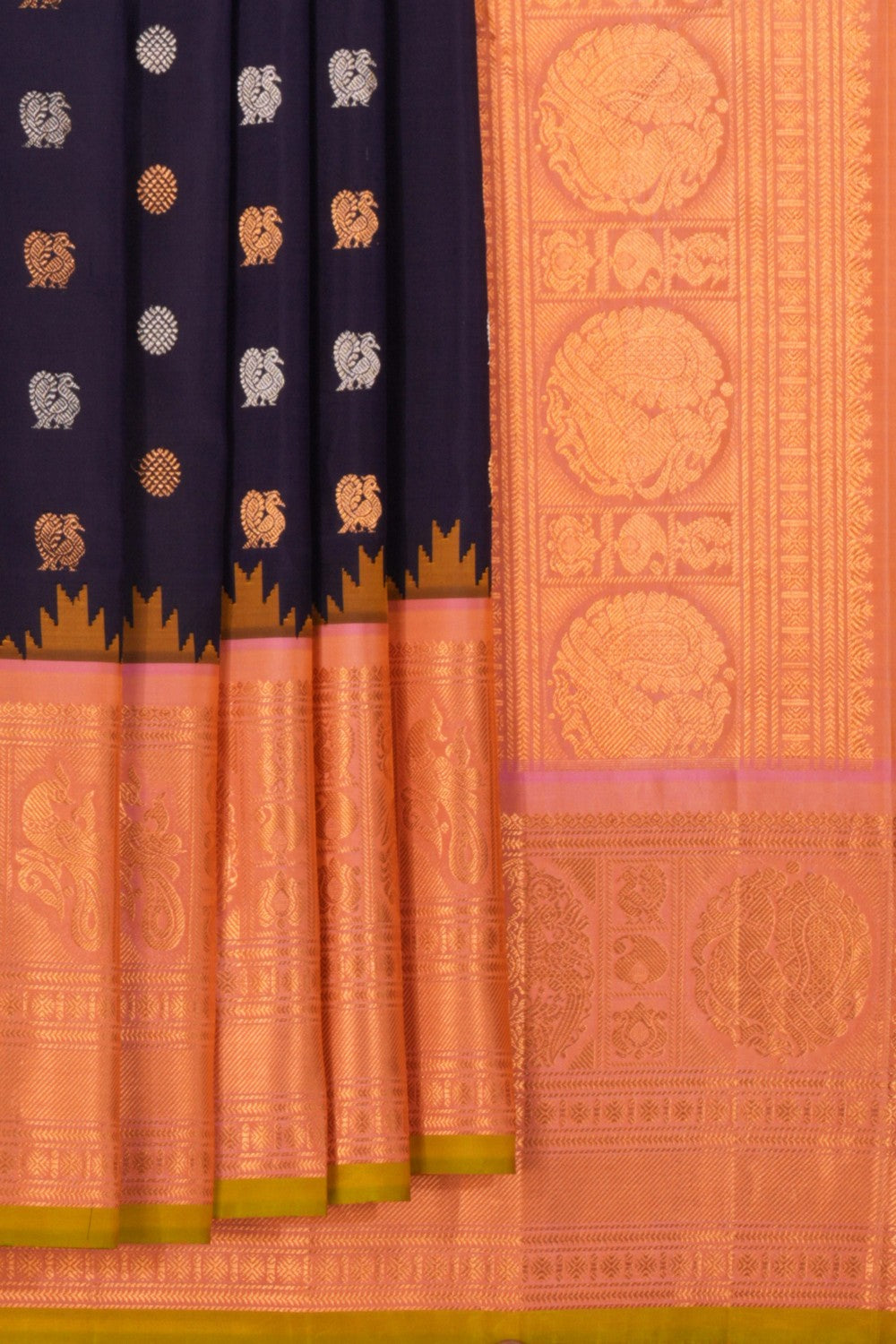 Gadwal Silk Violet Saree